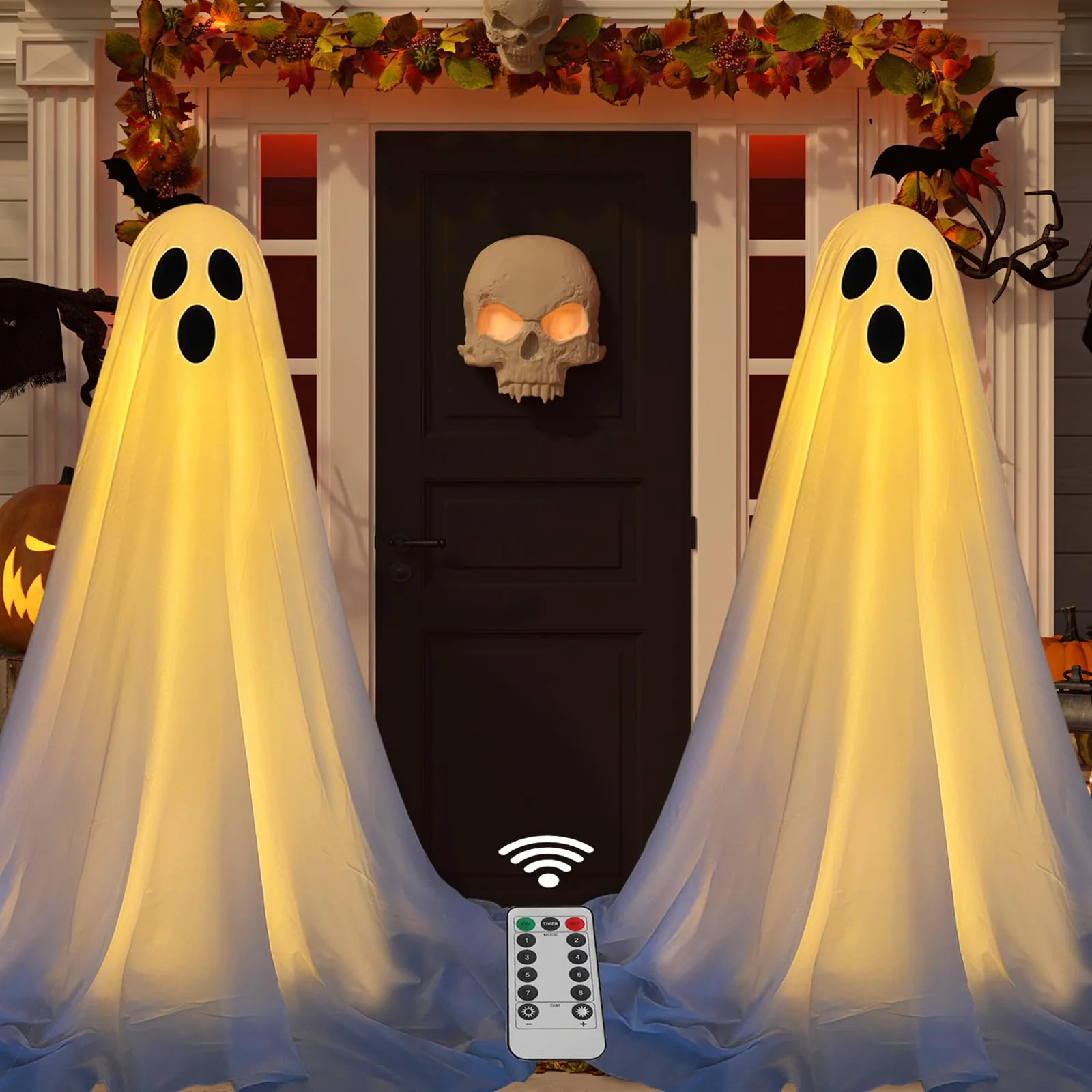 Easy Halloween Ghost Decorations Light-Up Halloween Ghosts