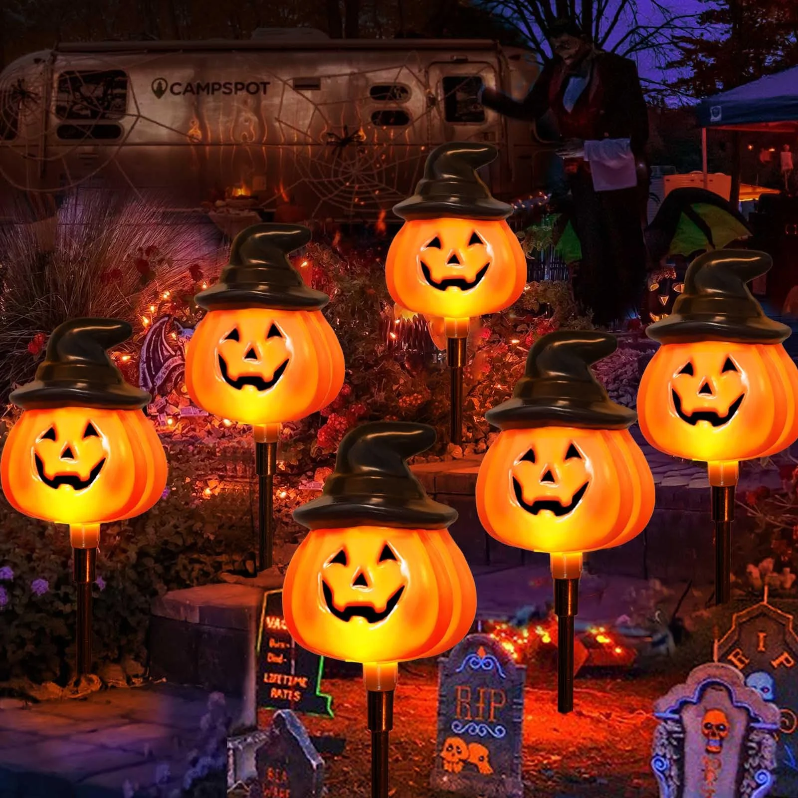 Solar Halloween Pathway Lighting Solar Pumpkin Pathway Lights