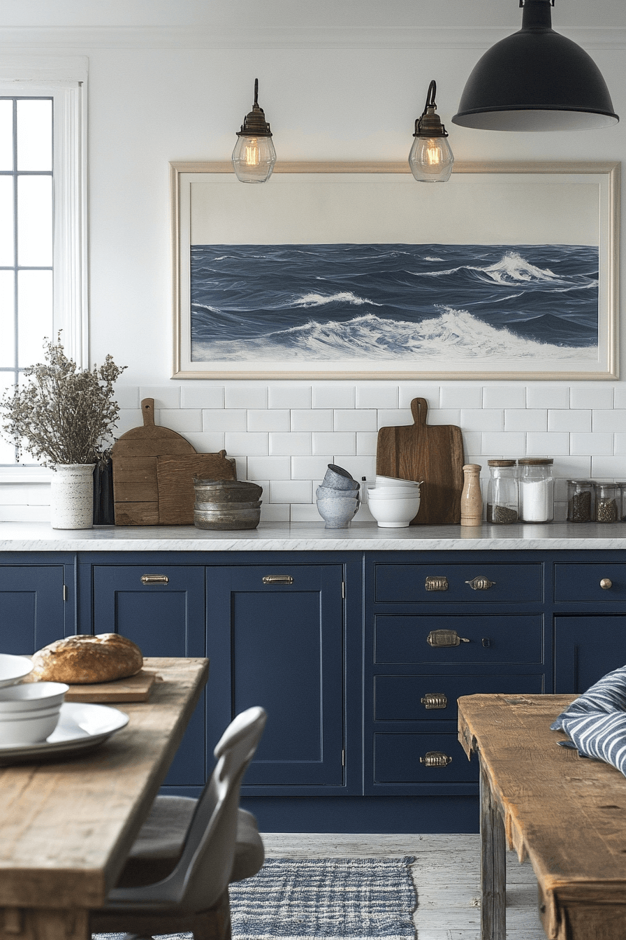 26+ Blue and White Kitchen Cabinets That Make Every Detail Shine blue and white kitchen cabinets