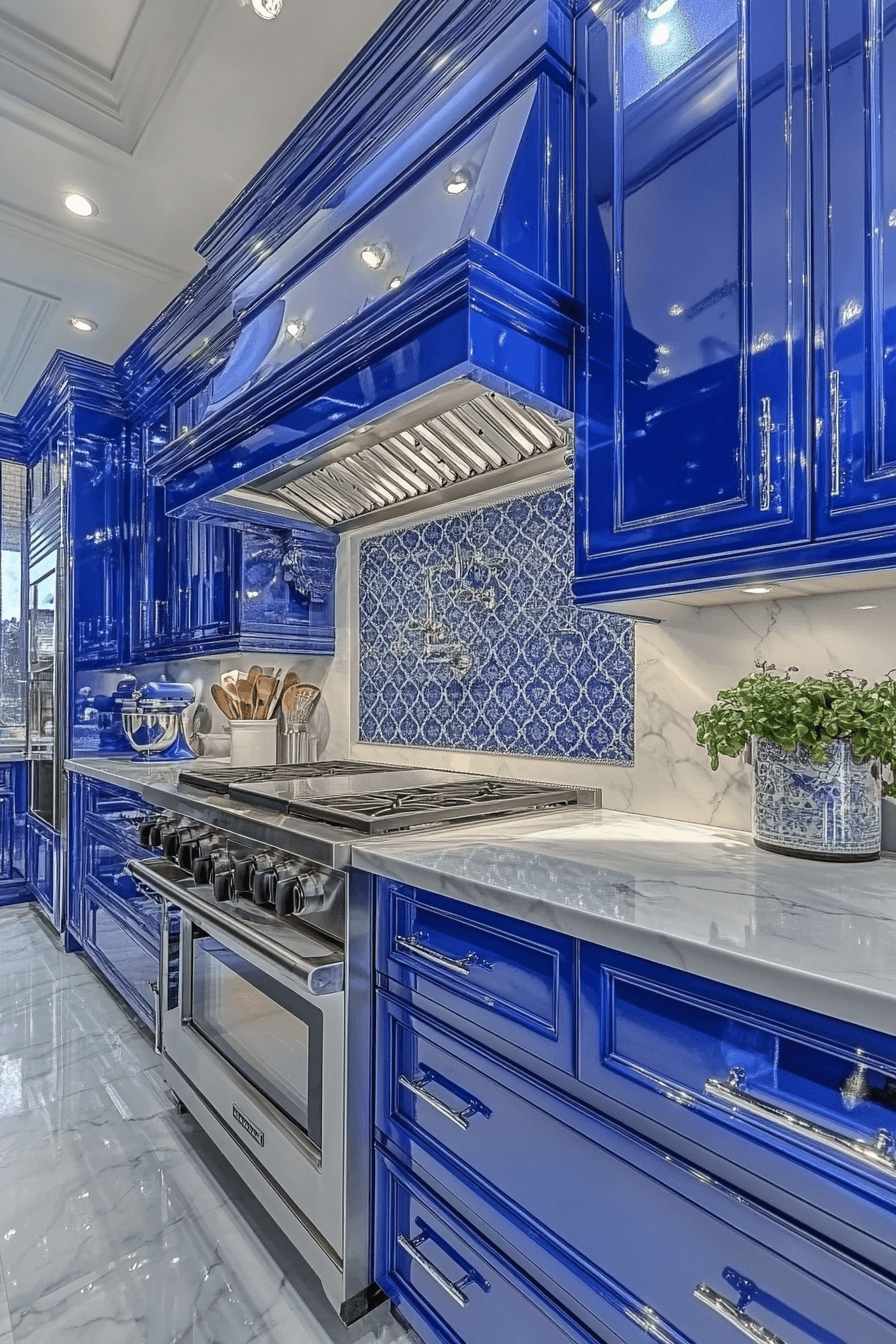 26+ Blue and White Kitchen Cabinets That Make Every Detail Shine blue and white kitchen cabinets