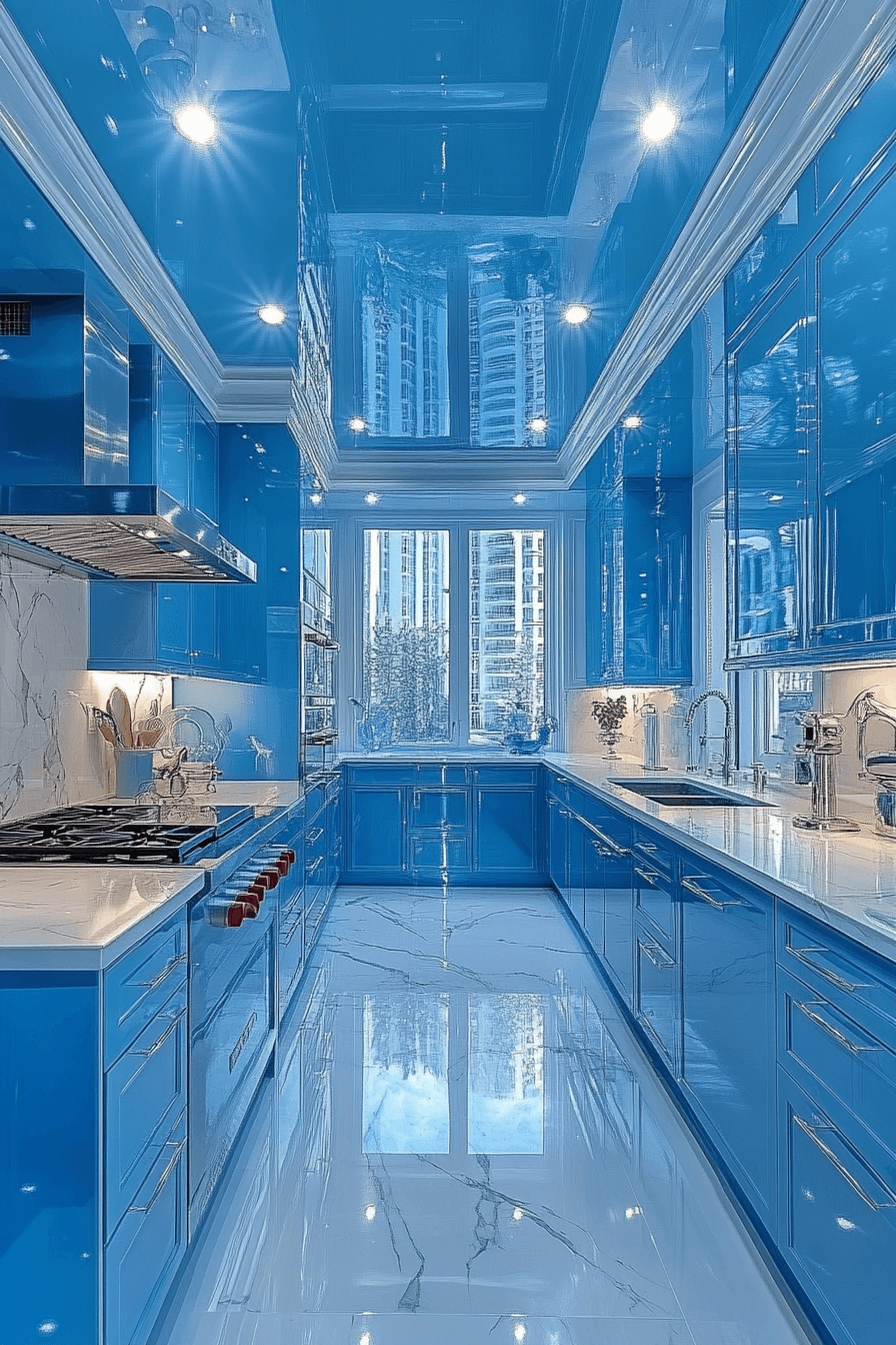 26+ Blue and White Kitchen Cabinets That Make Every Detail Shine blue and white kitchen cabinets