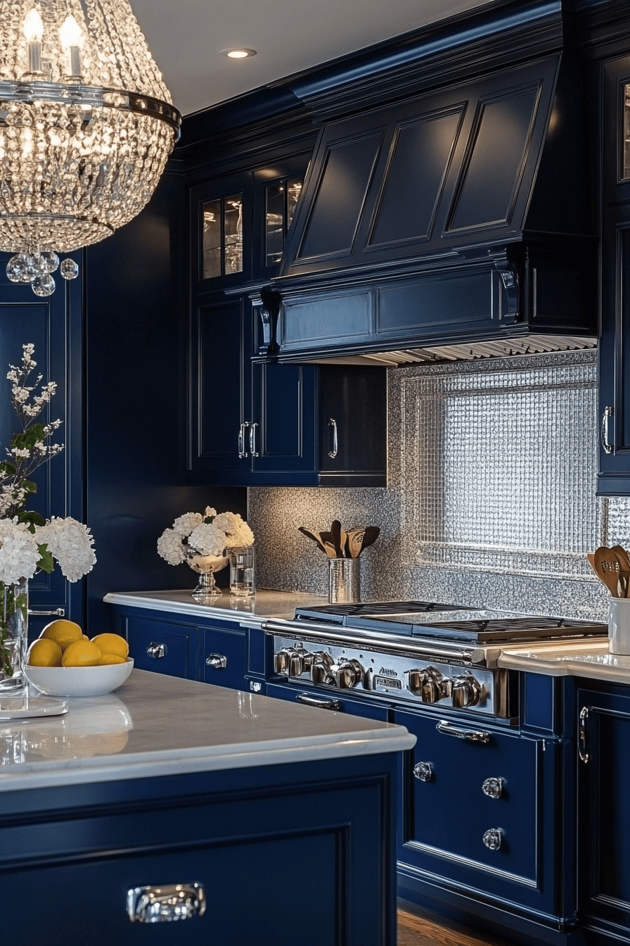 26+ Blue and White Kitchen Cabinets That Make Every Detail Shine blue and white kitchen cabinets