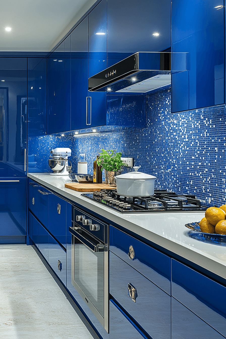 26+ Blue and White Kitchen Cabinets That Make Every Detail Shine blue and white kitchen cabinets