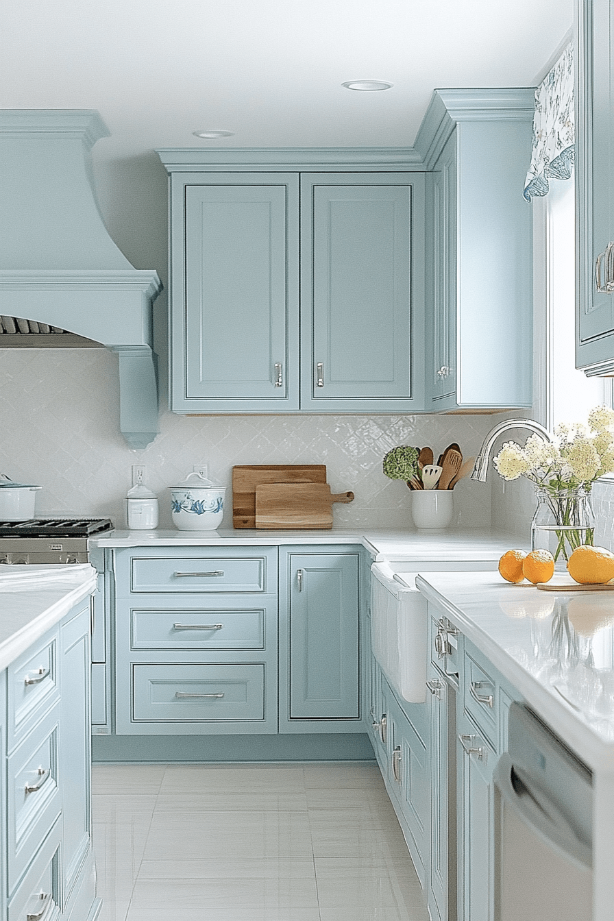 26+ Blue and White Kitchen Cabinets That Make Every Detail Shine blue and white kitchen cabinets