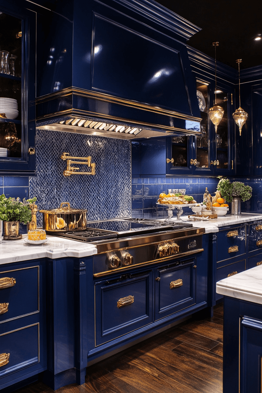 26+ Blue and White Kitchen Cabinets That Make Every Detail Shine blue and white kitchen cabinets