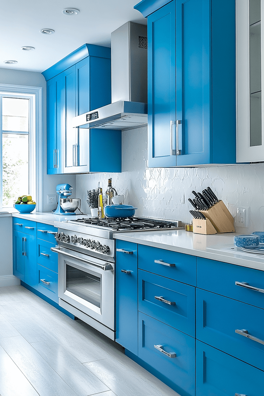 26+ Blue and White Kitchen Cabinets That Make Every Detail Shine blue and white kitchen cabinets