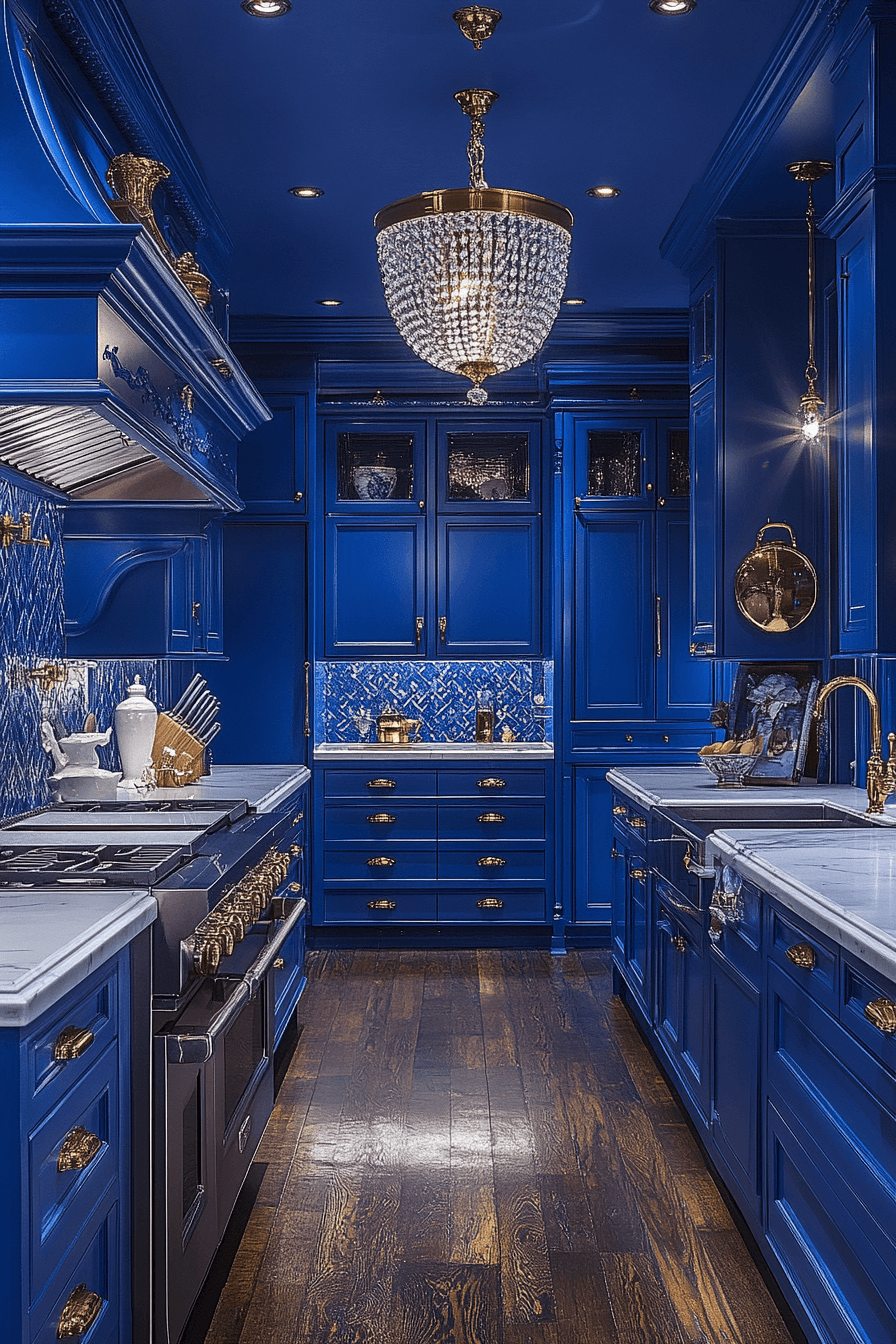 26+ Blue and White Kitchen Cabinets That Make Every Detail Shine blue and white kitchen cabinets