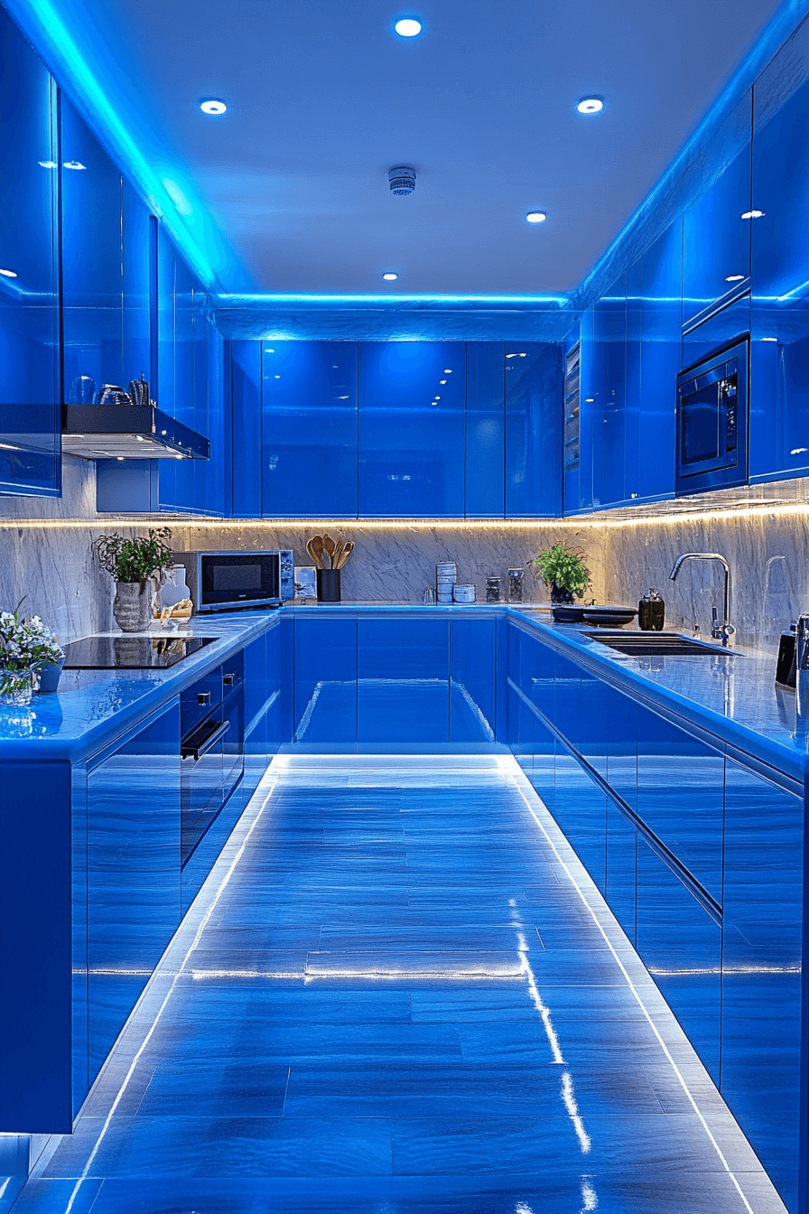 26+ Blue and White Kitchen Cabinets That Make Every Detail Shine blue and white kitchen cabinets