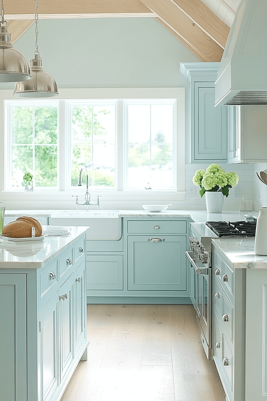 26+ Blue and White Kitchen Cabinets That Make Every Detail Shine blue and white kitchen cabinets