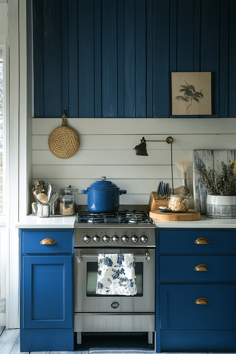 26+ Blue and White Kitchen Cabinets That Make Every Detail Shine blue and white kitchen cabinets