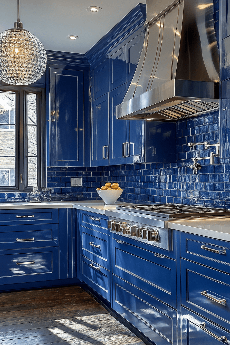 26+ Blue and White Kitchen Cabinets That Make Every Detail Shine blue and white kitchen cabinets