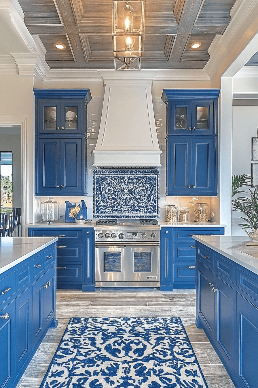 26+ Blue and White Kitchen Cabinets That Make Every Detail Shine blue and white kitchen cabinets