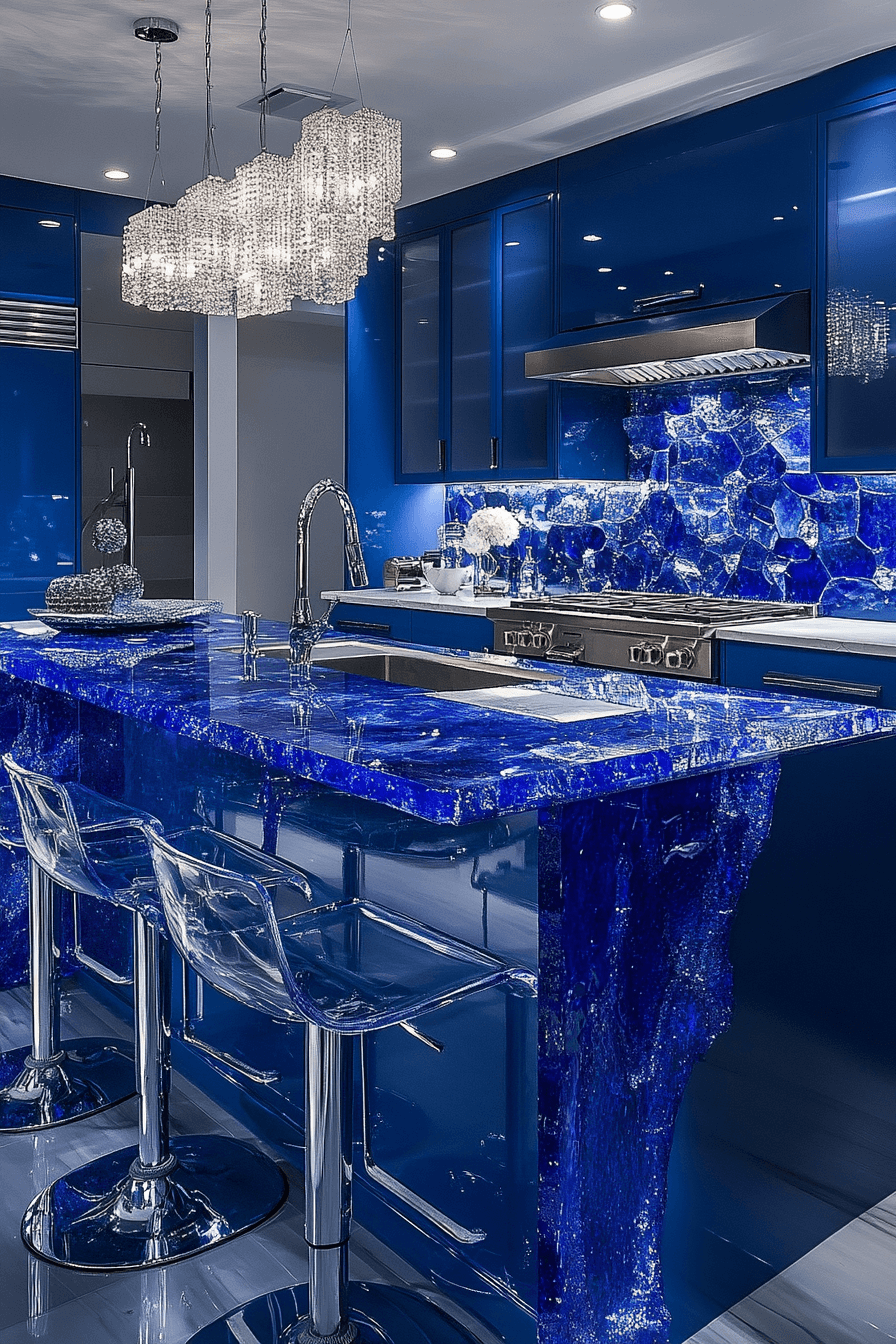 26+ Blue and White Kitchen Cabinets That Make Every Detail Shine blue and white kitchen cabinets
