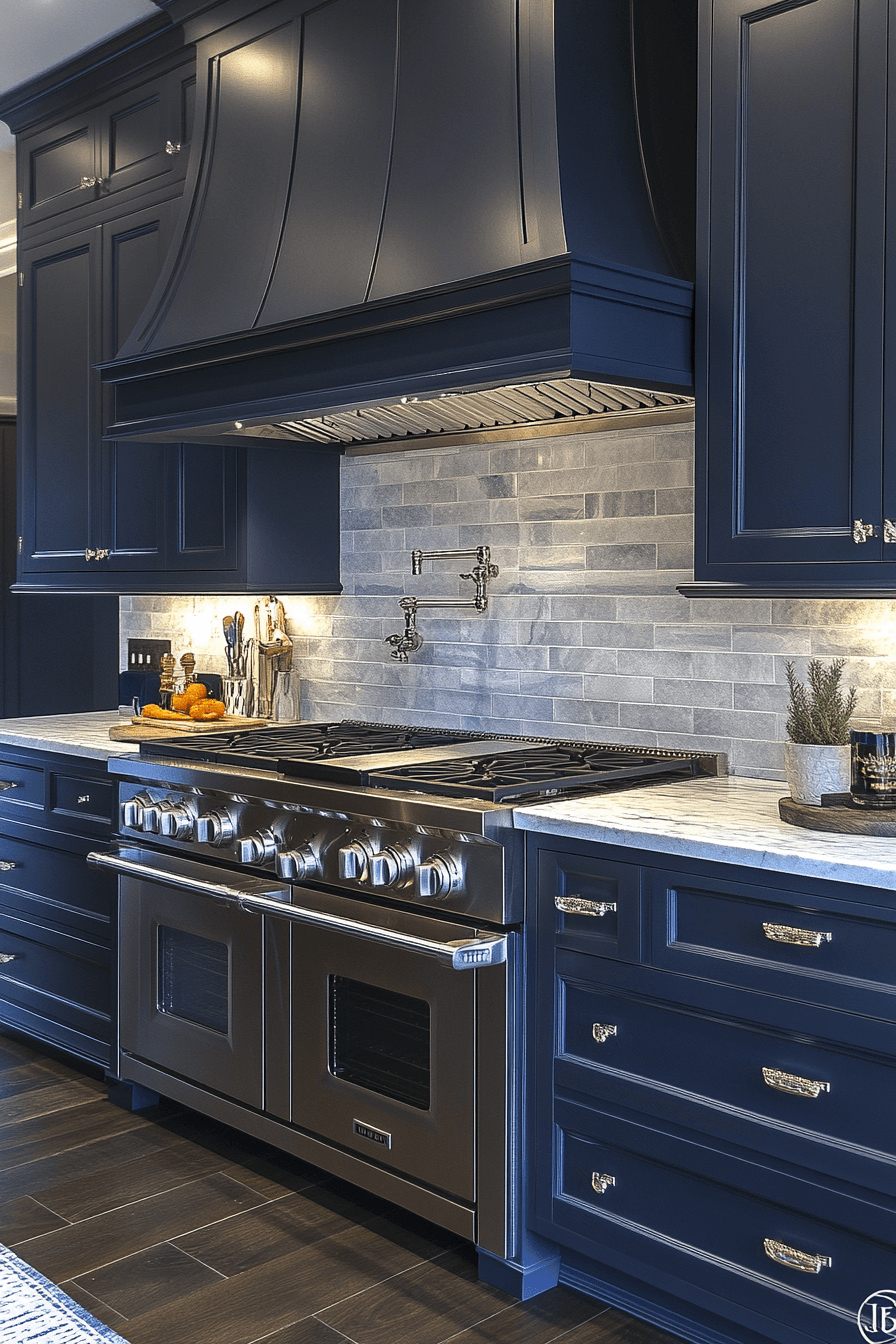 26+ Blue and White Kitchen Cabinets That Make Every Detail Shine blue and white kitchen cabinets
