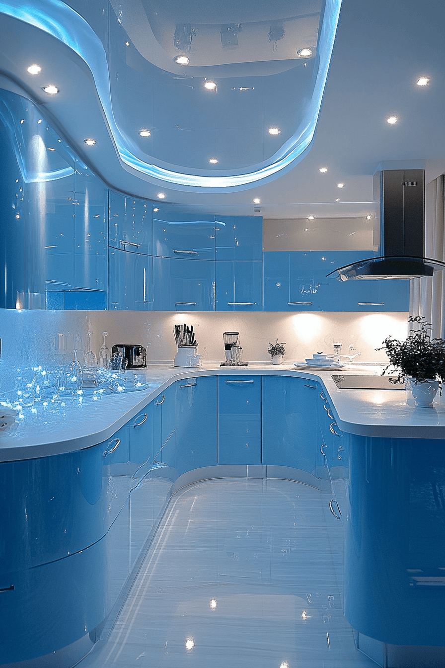 26+ Blue and White Kitchen Cabinets That Make Every Detail Shine blue and white kitchen cabinets