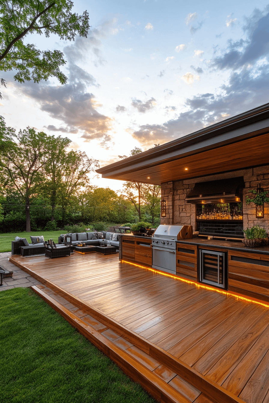 29 Backyard Deck Ideas to Inspire Your Next DIY Project modern outdoor entertaining deck