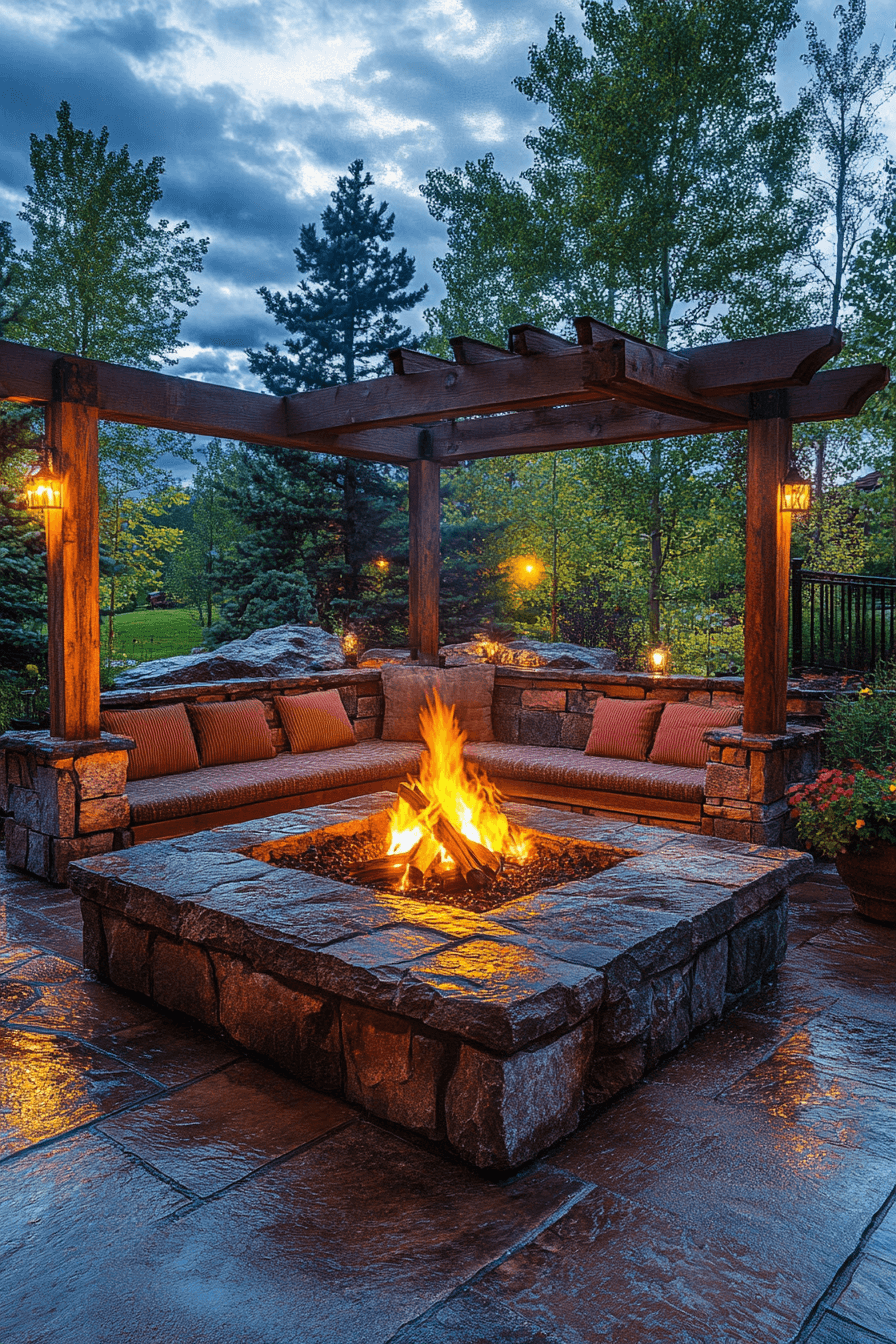 29 Backyard Deck Ideas to Inspire Your Next DIY Project rustic fire pit deck