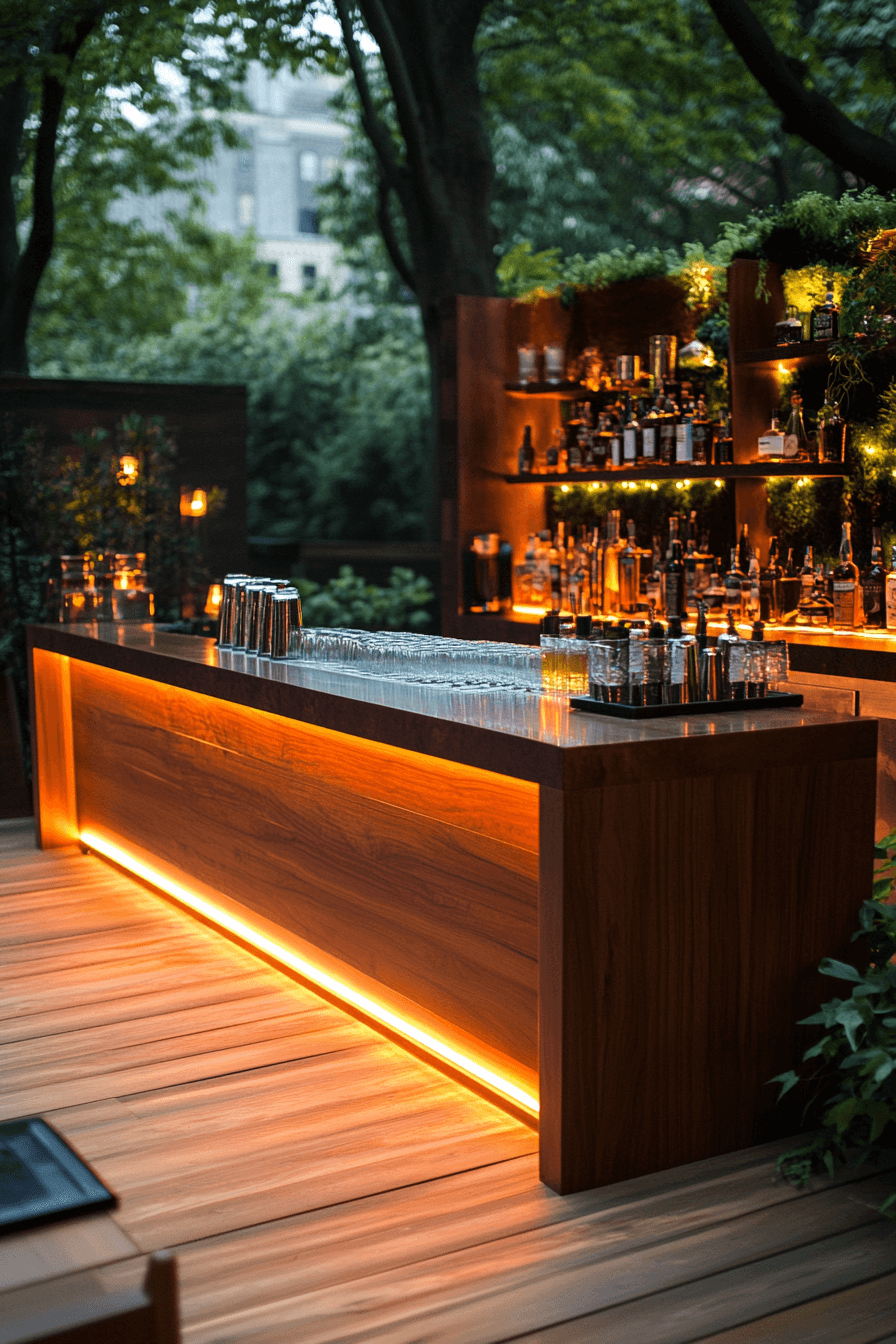 29 Backyard Deck Ideas to Inspire Your Next DIY Project stylish outdoor bar deck