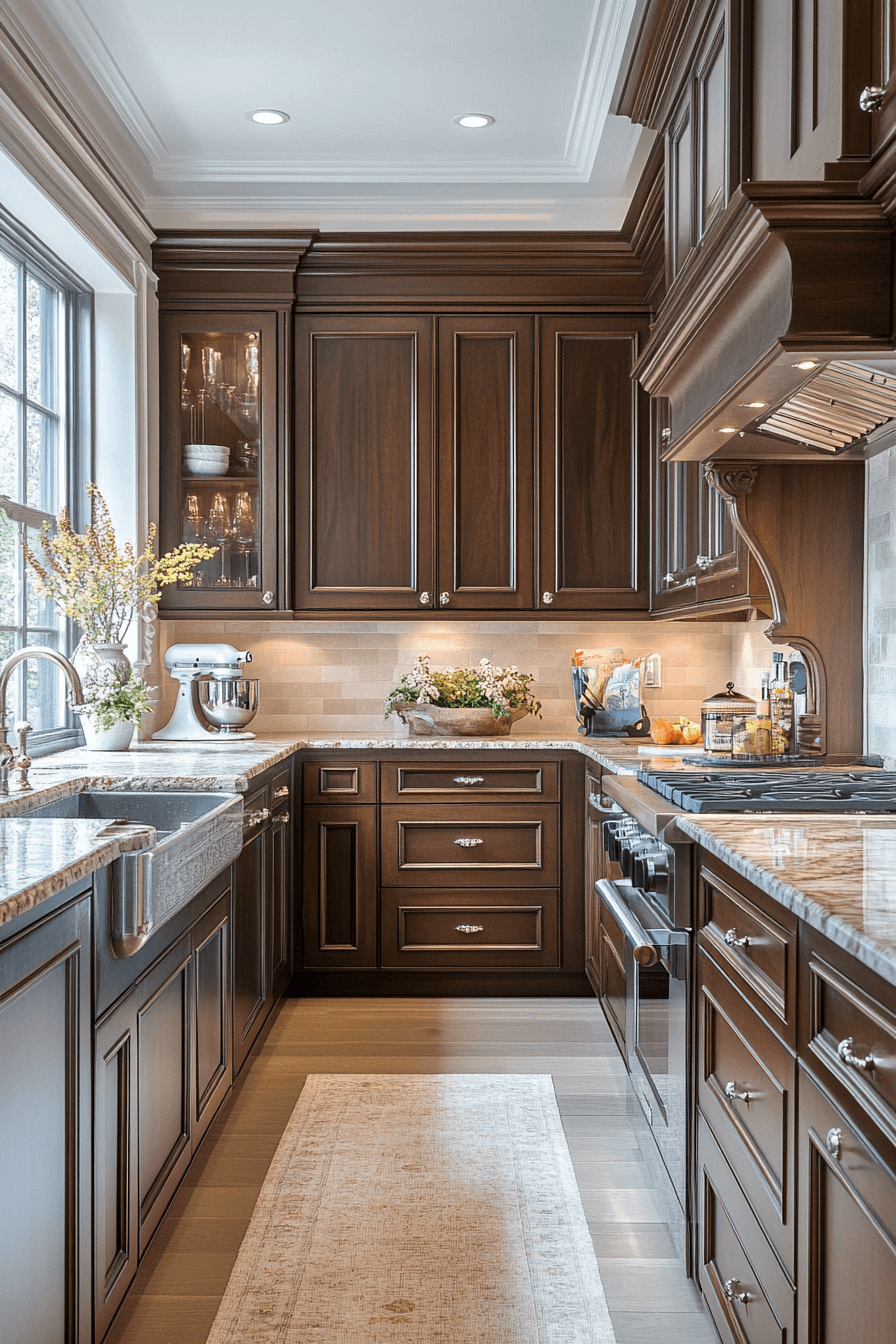 Luxurious Deep Maple Kitchen Cabinets Luxurious Deep Maple Kitchen Cabinets