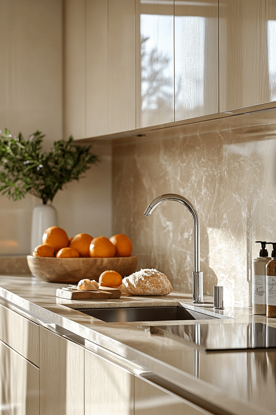 Maple Cabinets with a Glossy Finish Maple Cabinets with a Glossy Finish