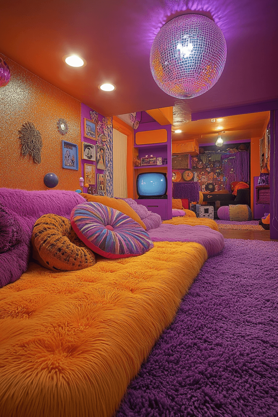 1970s Disco Retro Bedroom