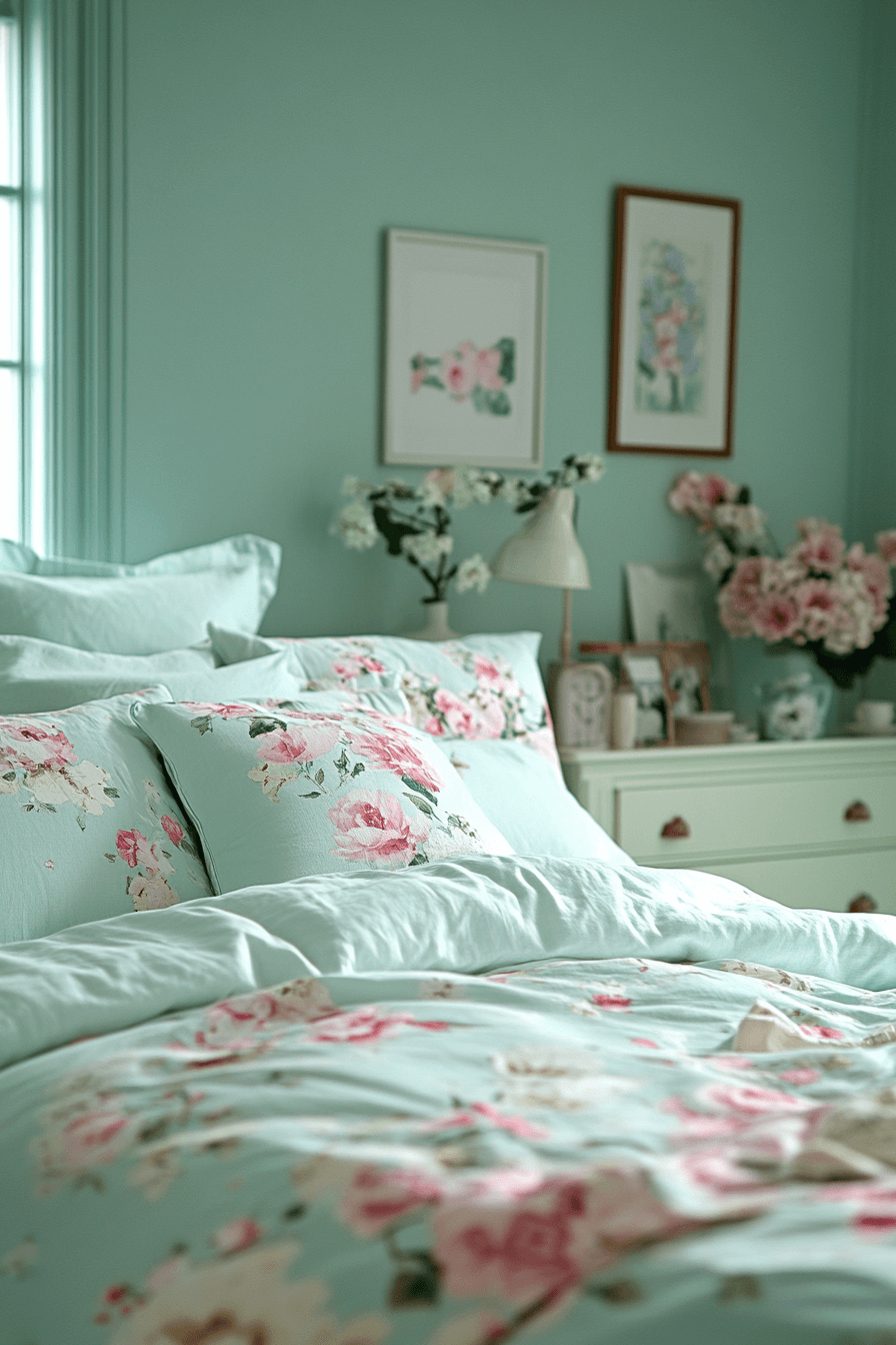 Pastel 1950s Retro Bedroom