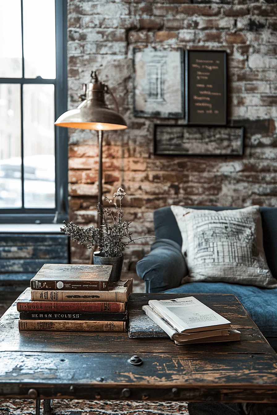 industrial coffee table decor