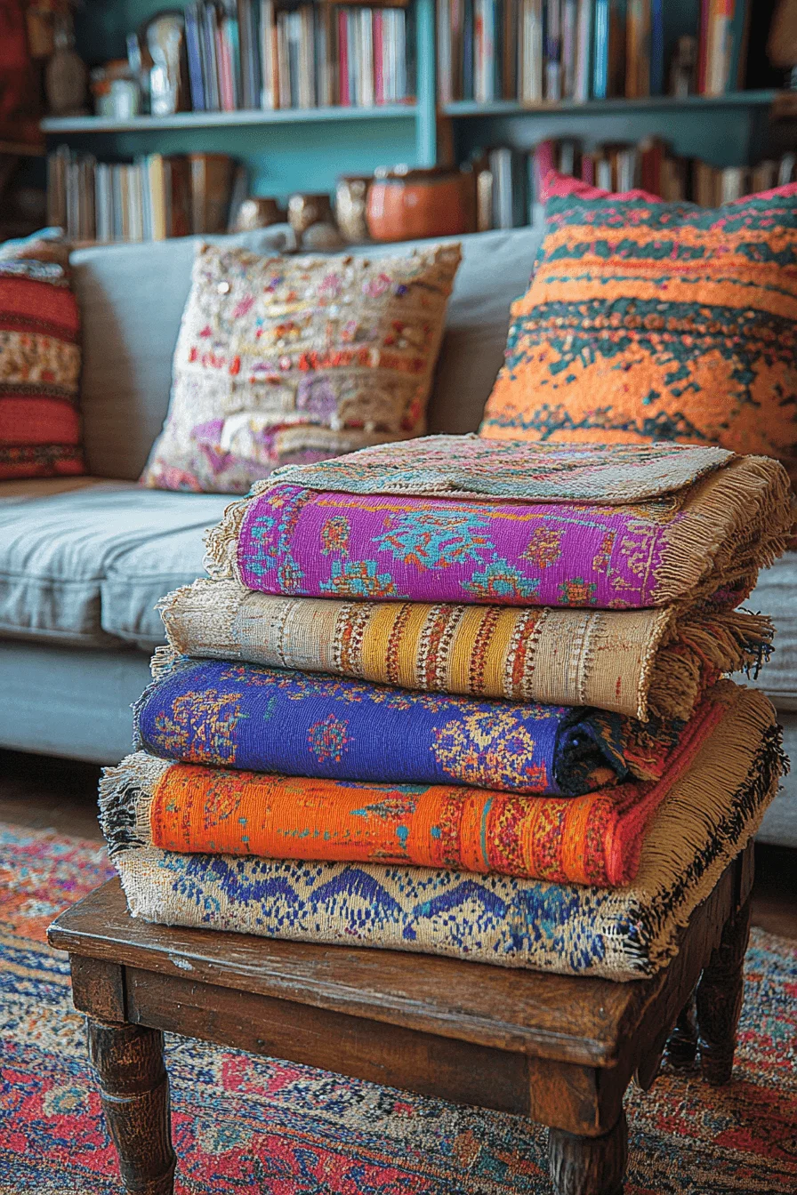 bohemian coffee table decor