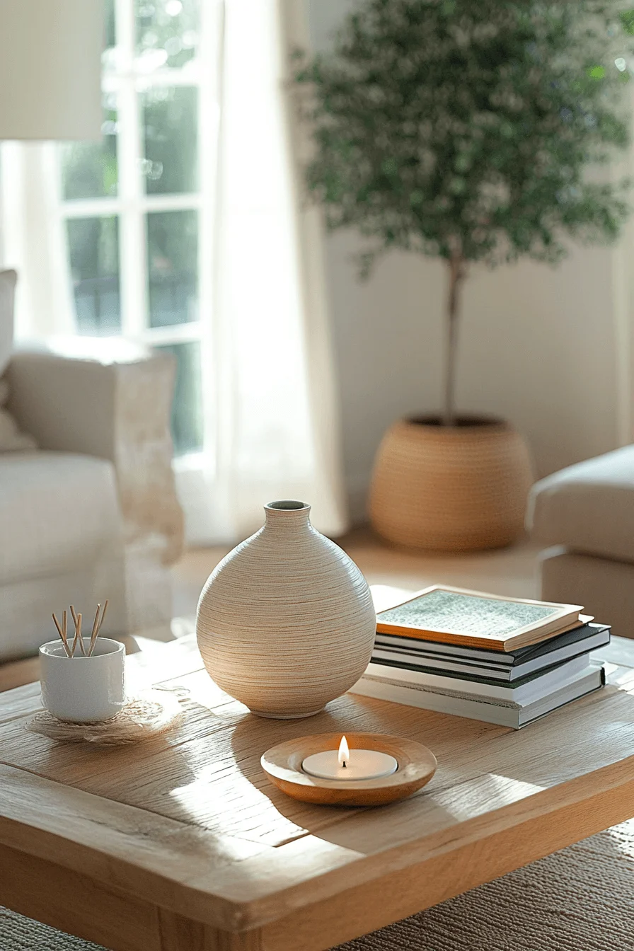 self-care coffee table decor