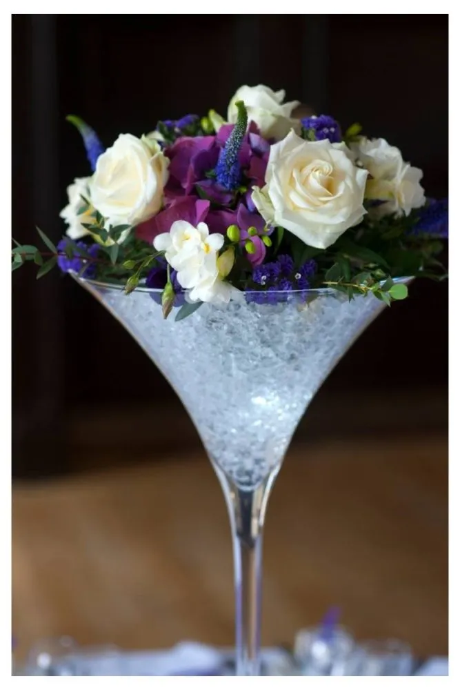 Moody Purple Marbled Floral Arrangement