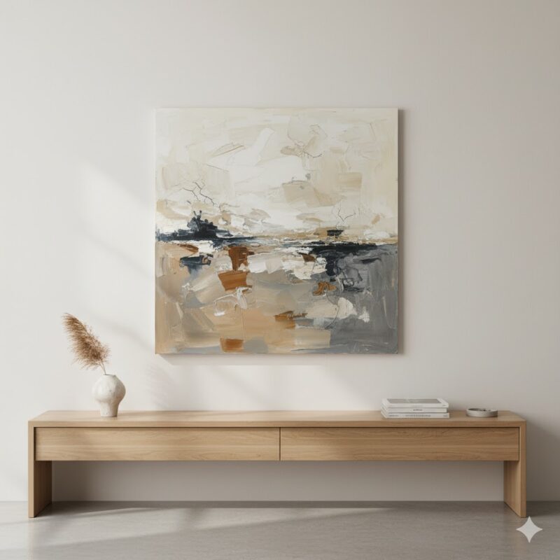 DIY abstract art on canvas