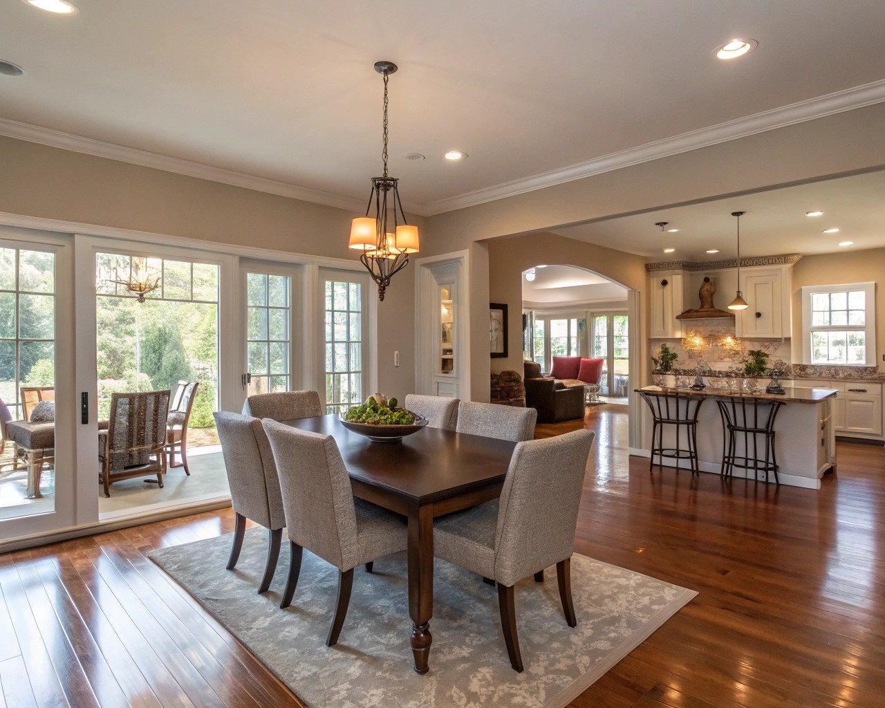 Comparing open concept and defined dining spaces