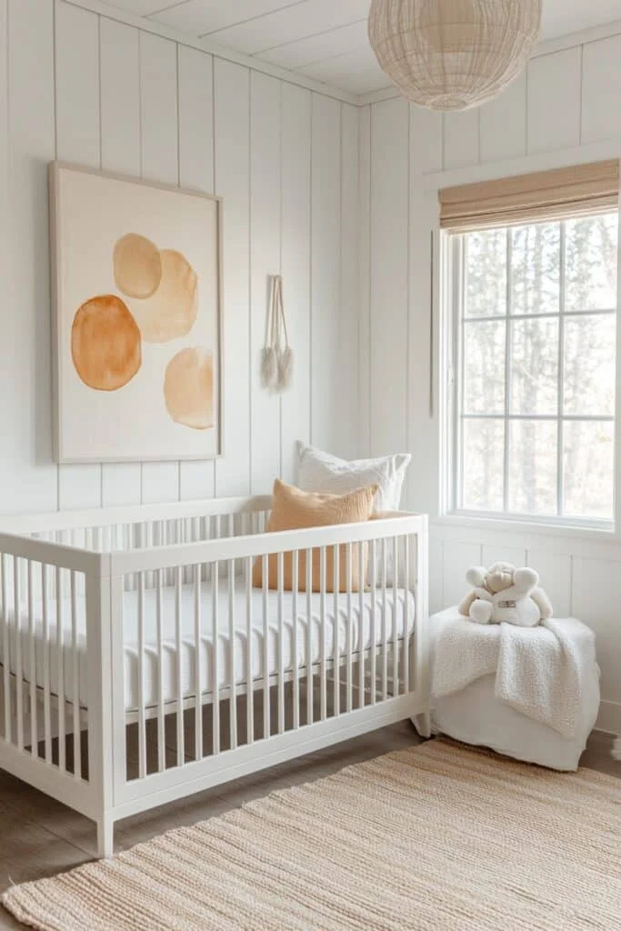 Bright Contemporary Barndominium Nursery