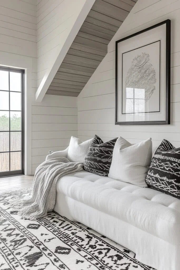 Classic Monochrome Barndominium Nursery
