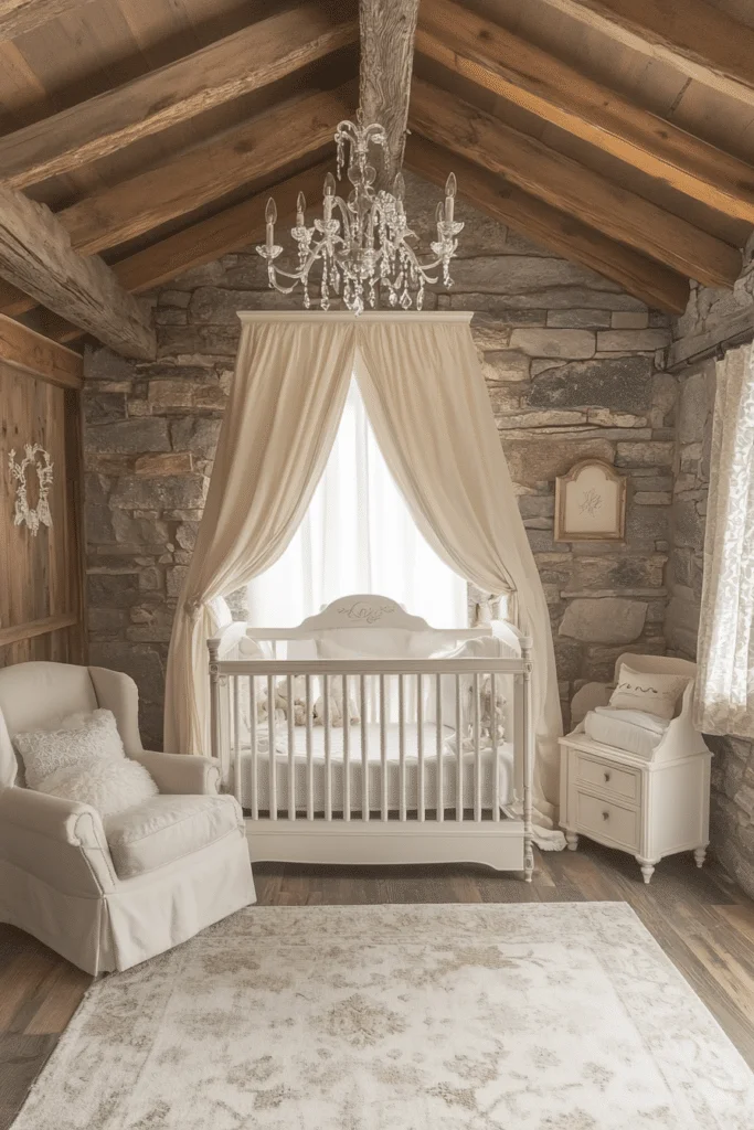 Luxe Rustic Barndominium Nursery