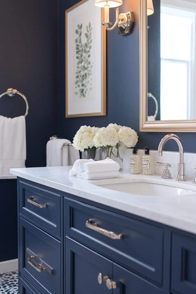 Elegant Navy with Gold Accents