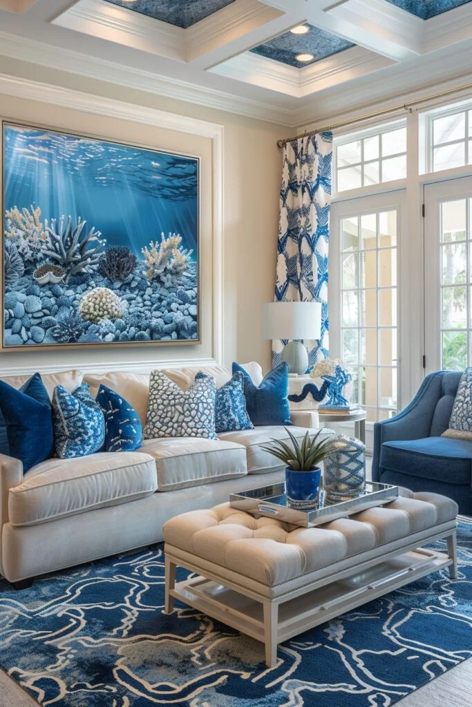 Aquatic Elegance Living Room