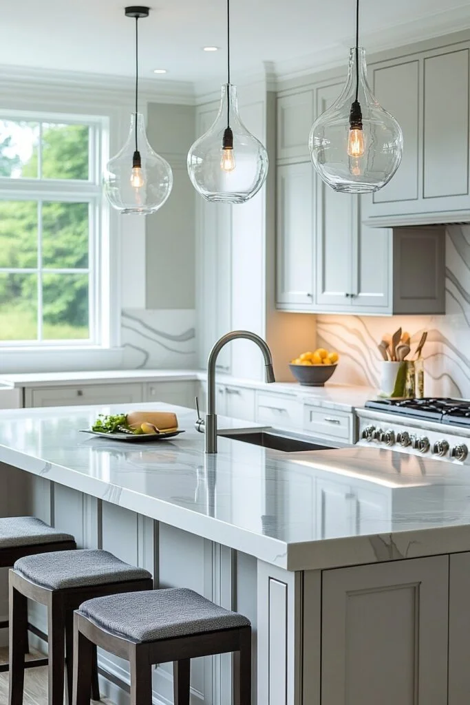 Serene Wave-Inspired Kitchen