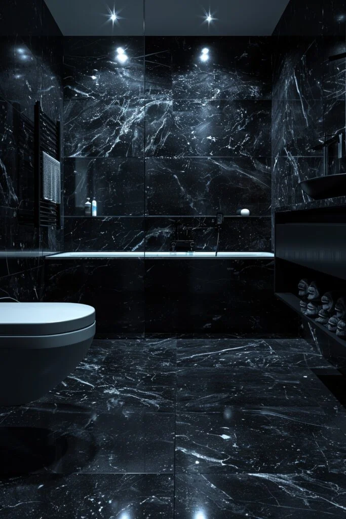 Luxurious Black Marble Touches