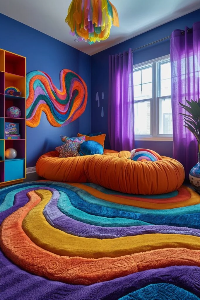Spiral Rainbow Floor Design