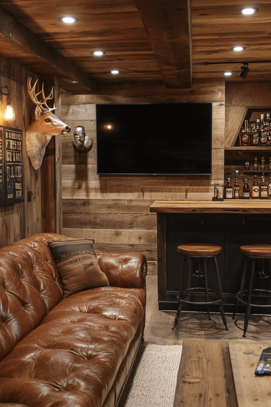 Lumberjack style cabin decor