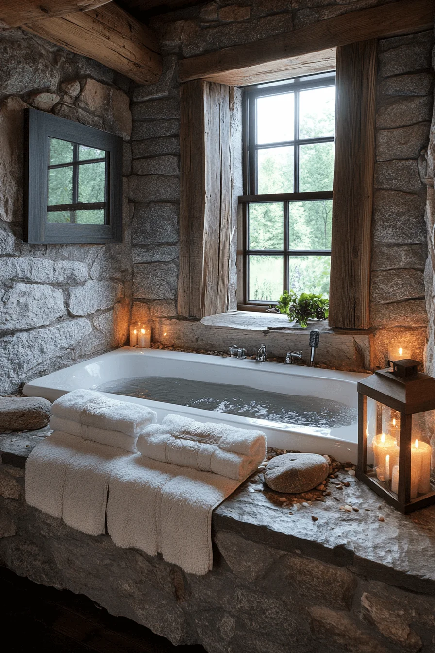 Rustic bathroom decor