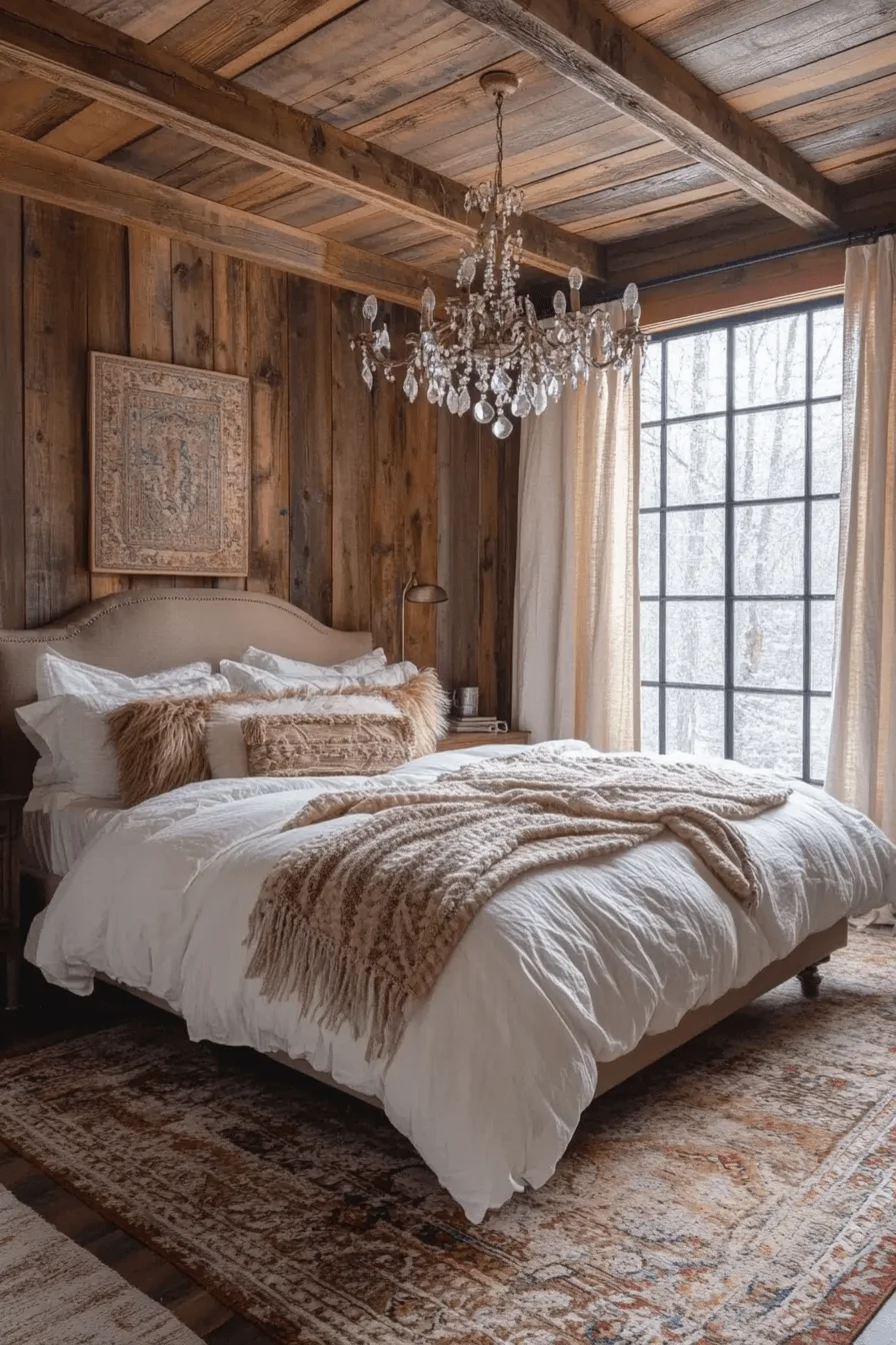 Romantic cabin bedroom