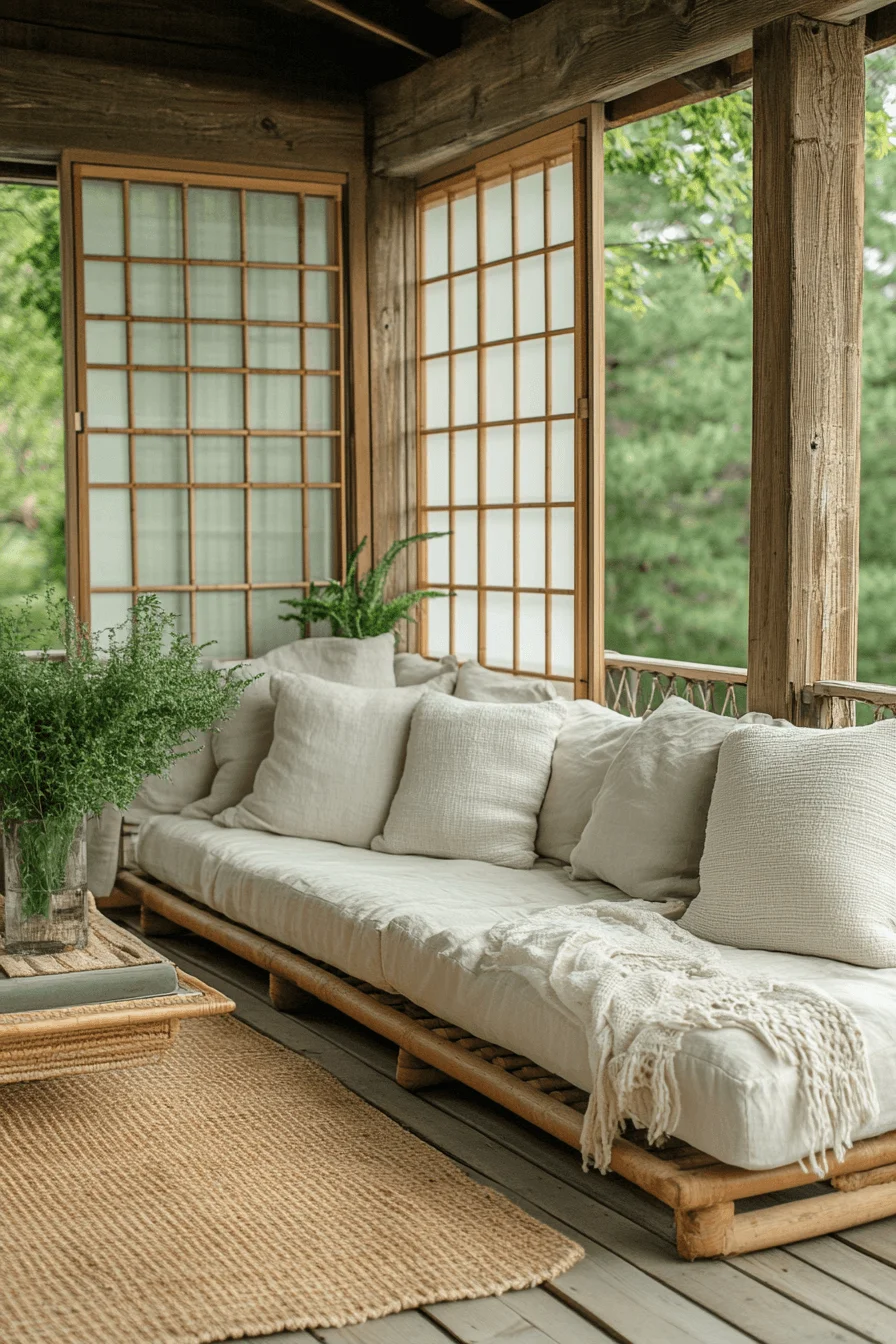 Japandi Porch with Shoji Screens