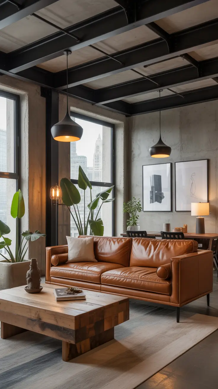 Industrial Urban Loft Living Room