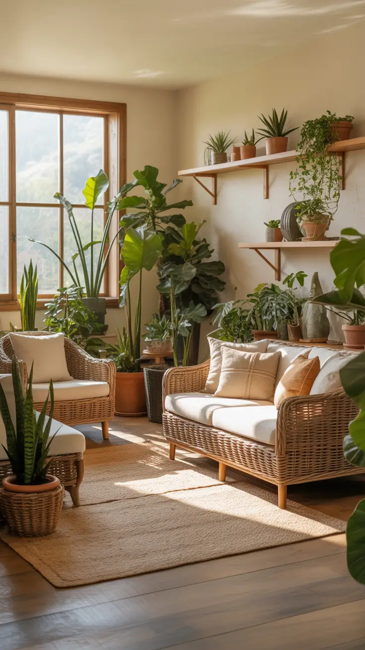 Natural Botanical Living Room