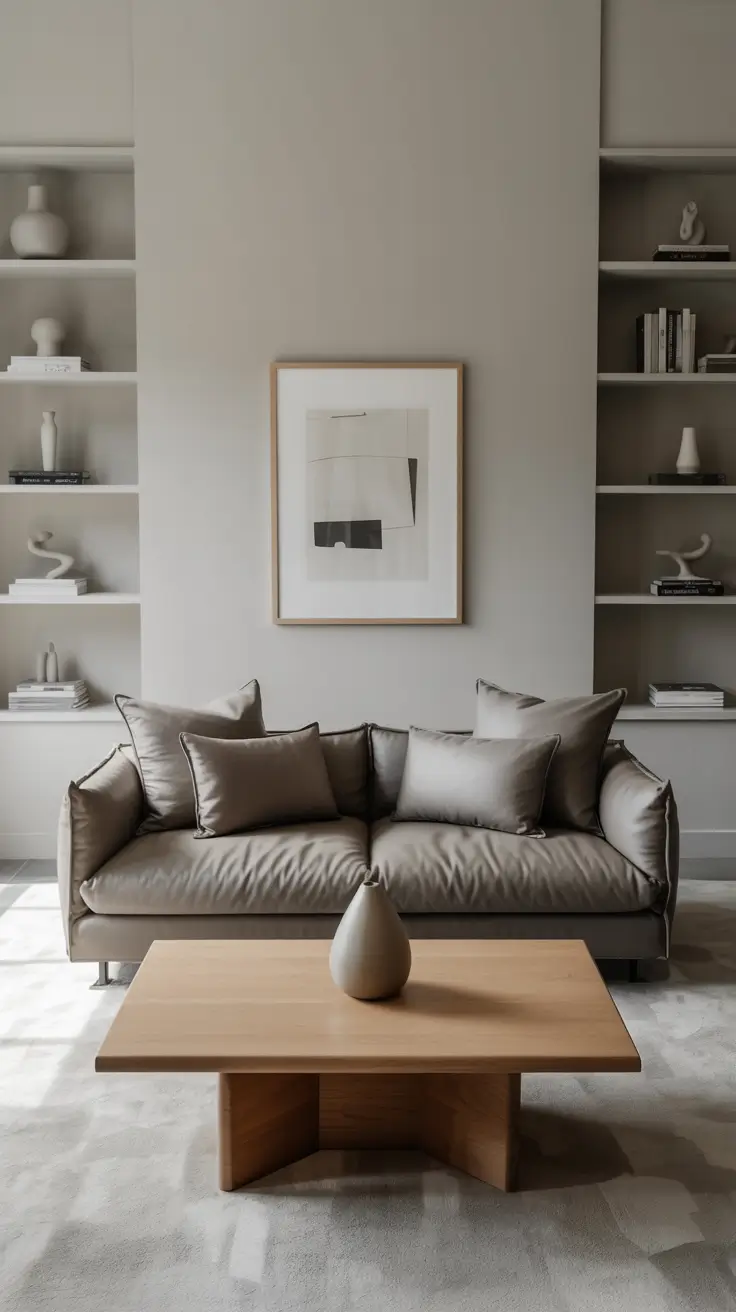 Minimalist Gray Living Room