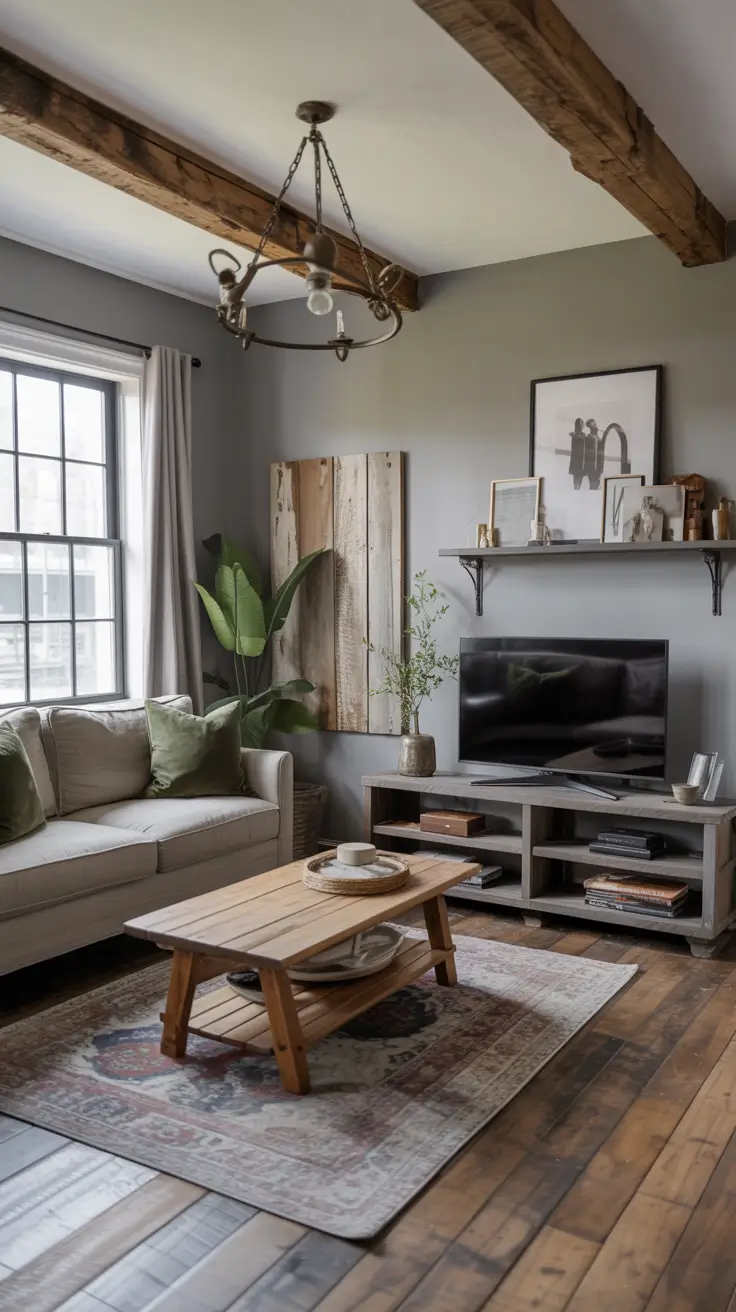 Rustic Gray Living Room