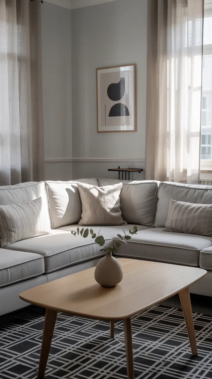 Scandinavian Gray Living Room