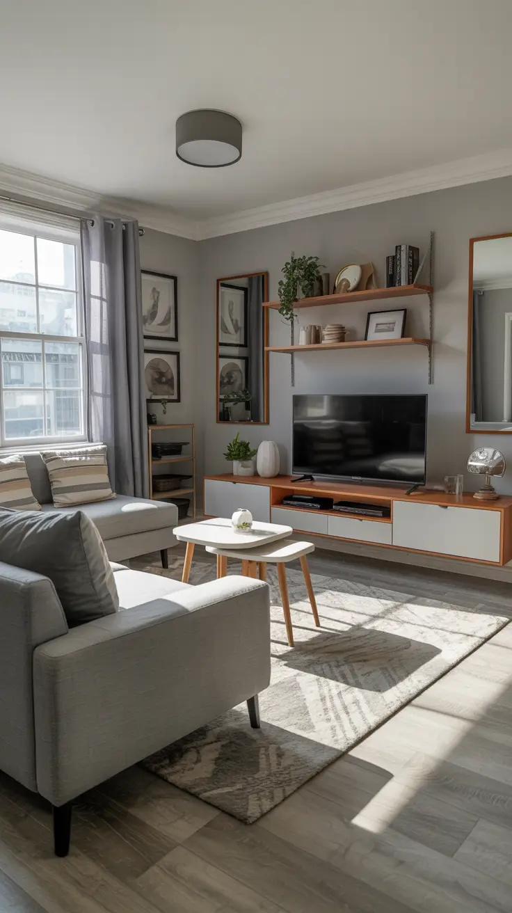 Small Space Gray Living Room